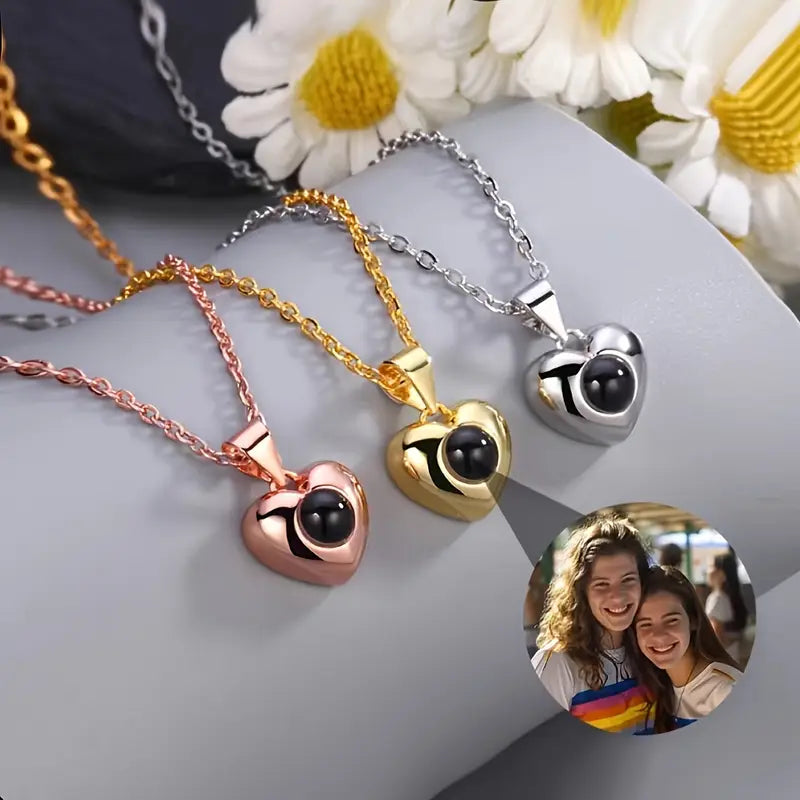 PRE ORDEN - COLLAR CORAZÓN CON FOTO PROYECCION