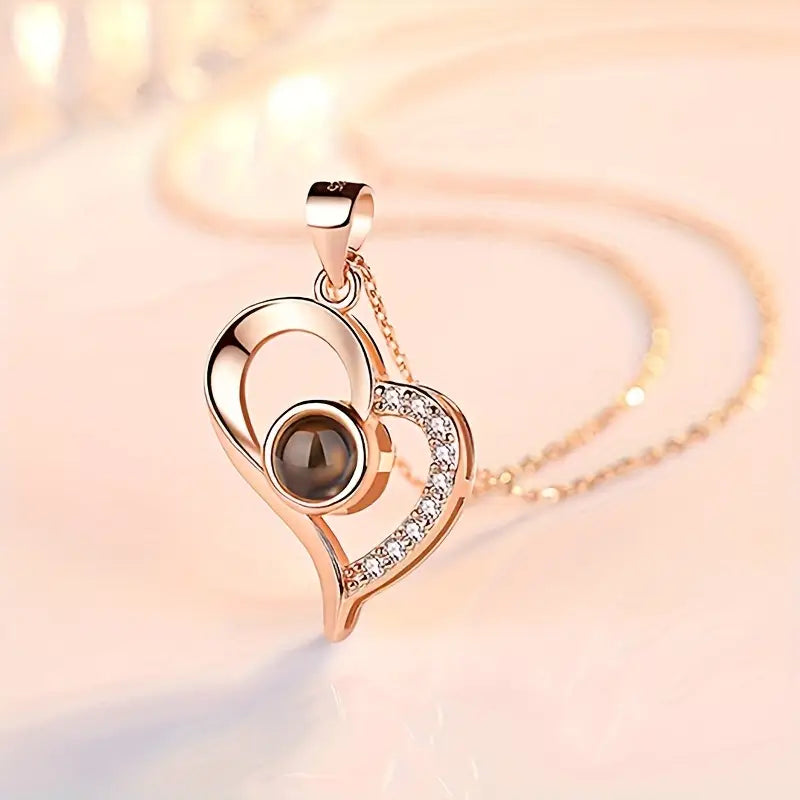 PRE ORDEN - COLLAR CORAZÓN CON FOTO PROYECCION