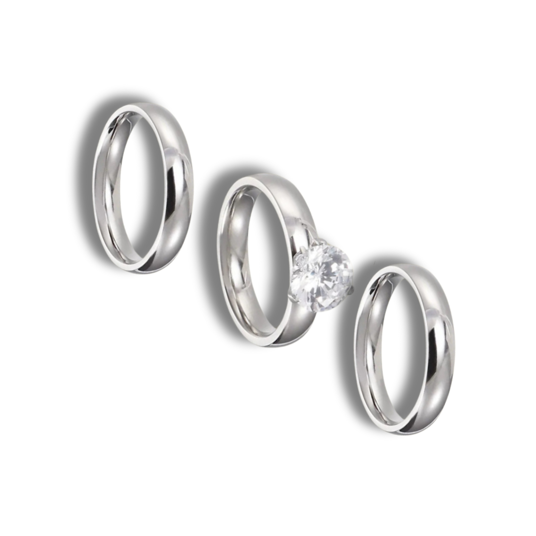 TRIO DE ANILLOS PARA PAREJA