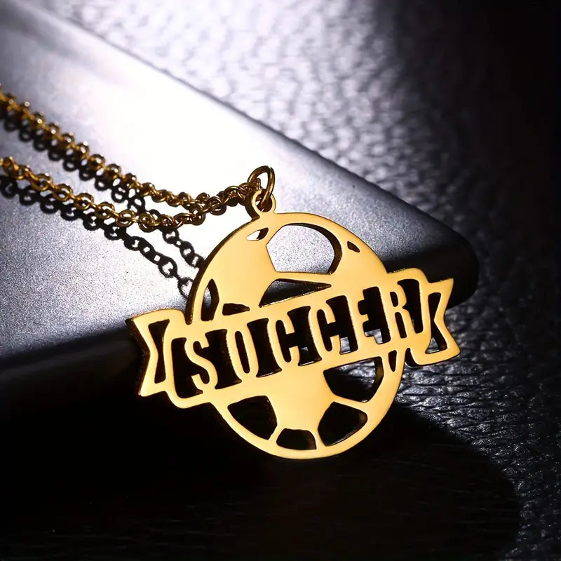 COLLAR CON NOMBRE Y PELOTA DE FUTBOL