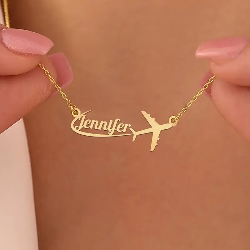 COLLAR CON NOMBRE CLÁSICO Y AVION