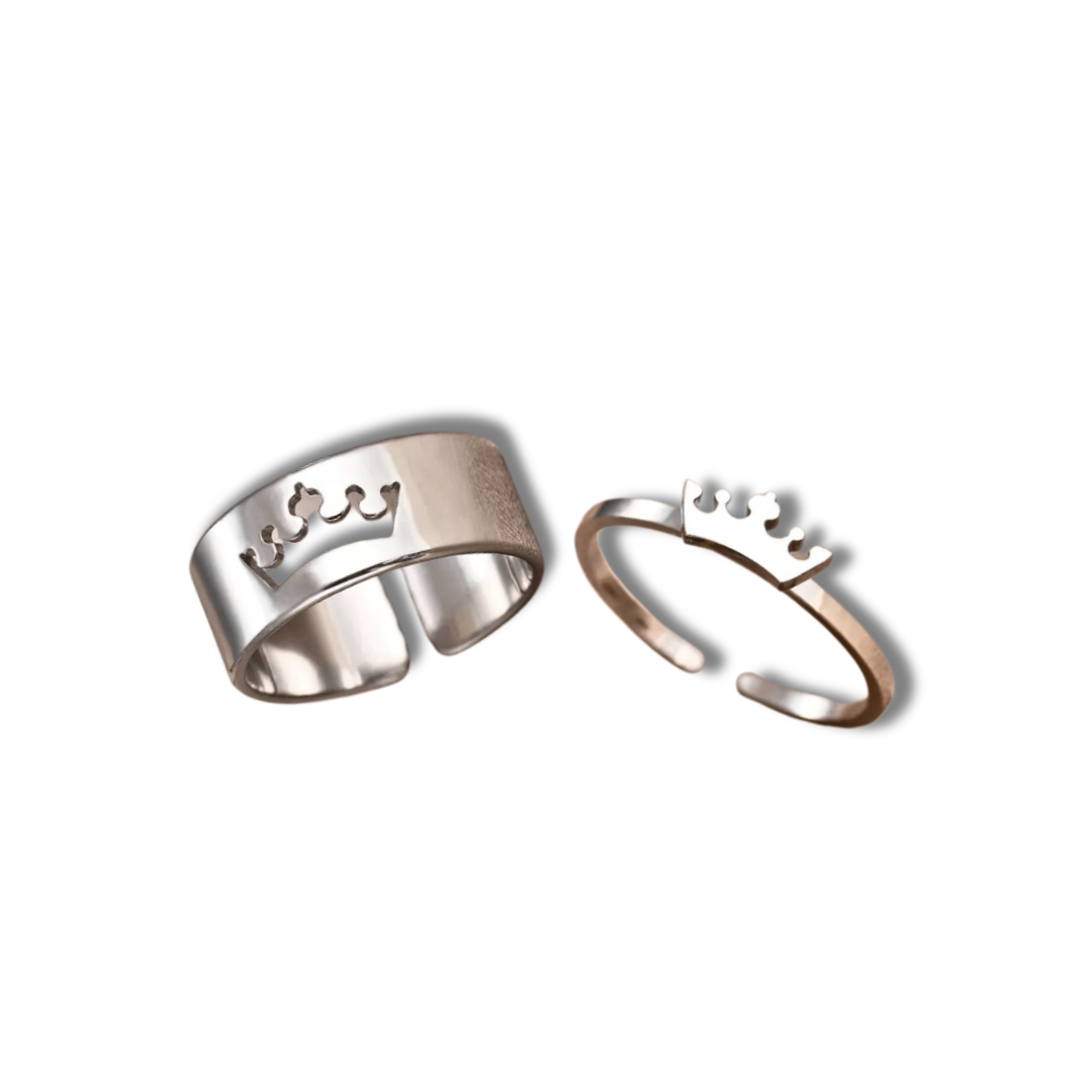 DUO DE ANILLOS PARA PAREJA "eres mi reina"