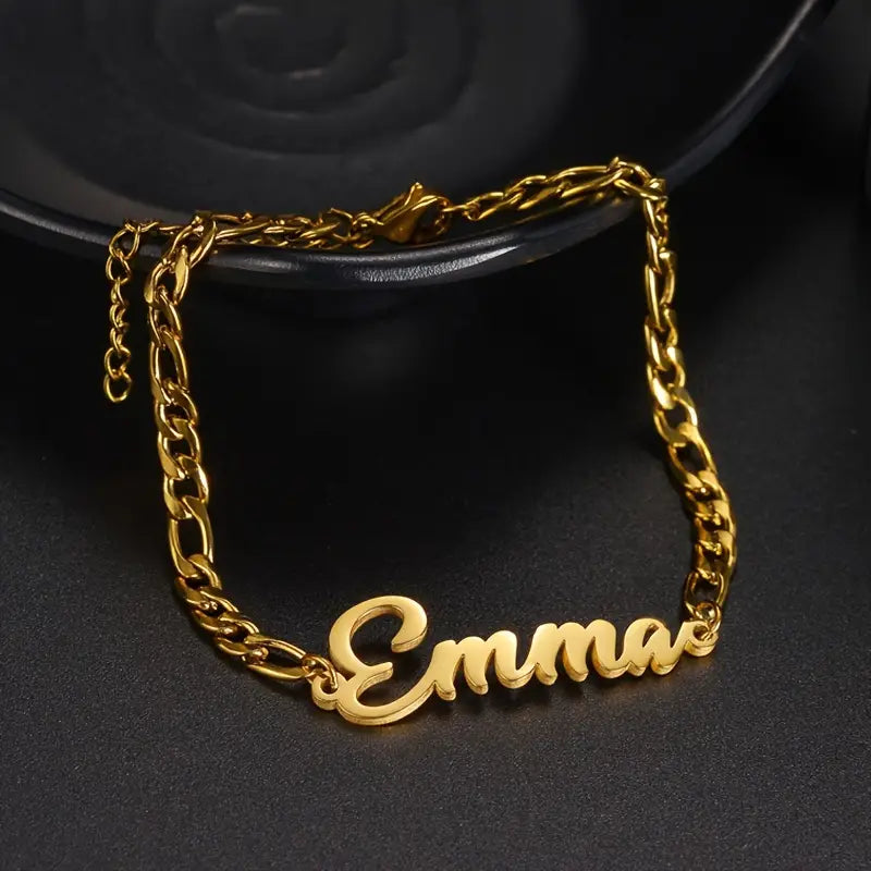PULSERA CON NOMBRE CADENA GRUESA