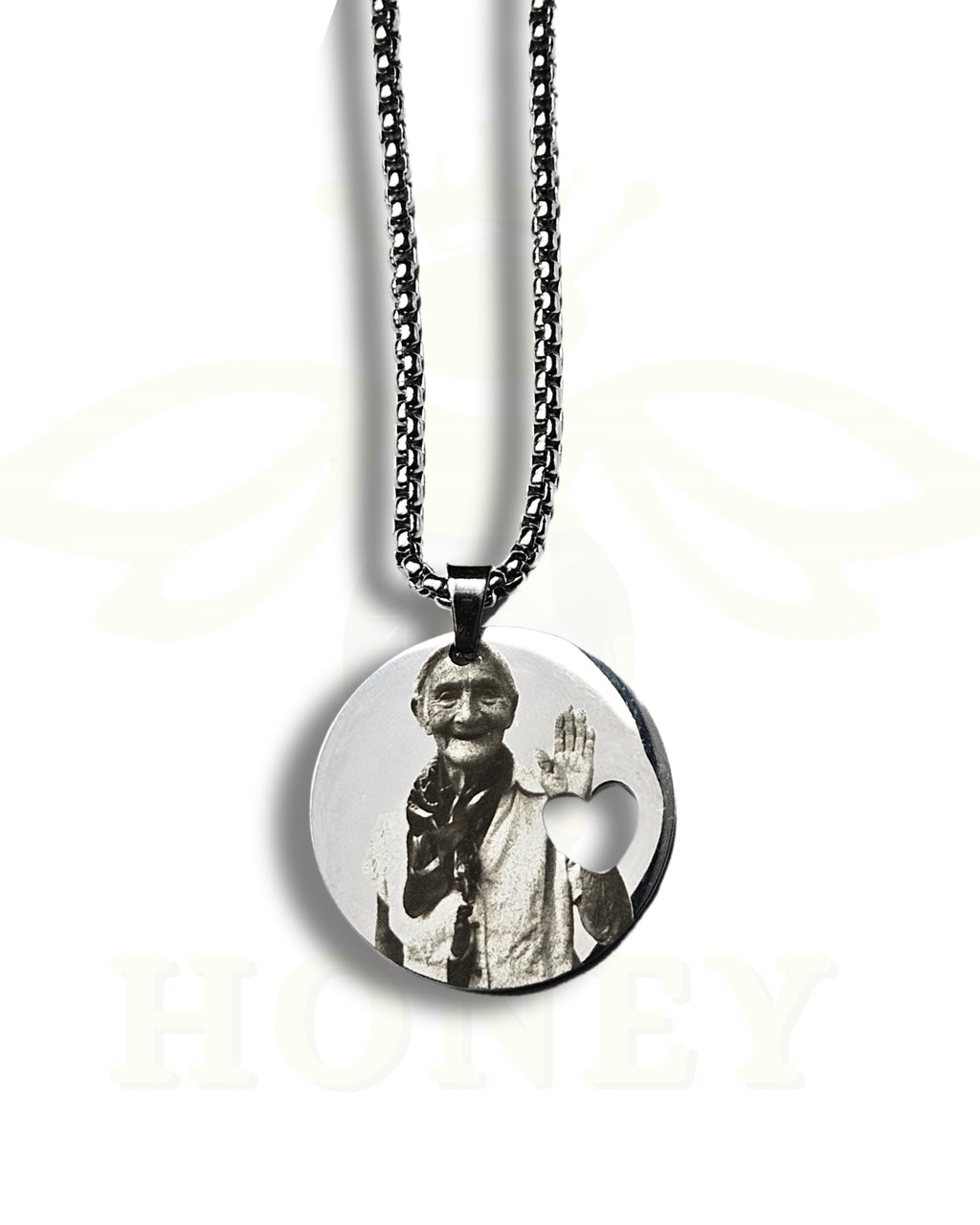 Foto-geëtste plaatketting