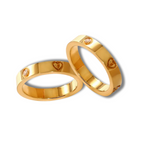 DUO DE ANILLOS CORAZON Y CIRCONES - ULTIMAS TALLAS