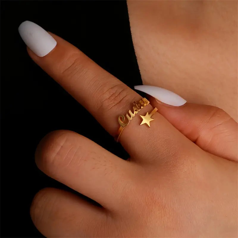 ANILLO CON NOMBRE Y ESTRELLA