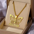 COLLAR NOMBRE MARIPOSA
