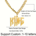 Herenketting met naam in hoofdletters en dikke ketting