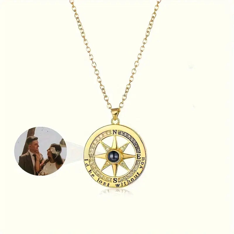 PRE ORDEN - COLLAR BRUJULA CON FOTO PROYECCION