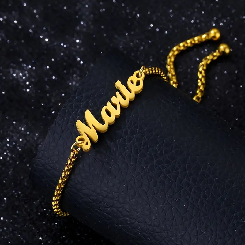 PULSERA CON NOMBRE CADENA FINA