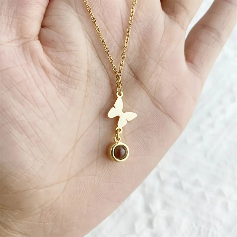 PRE ORDEN - COLLAR MARIPOSA Y PROYECCION CON FOTO