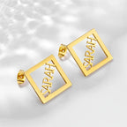 ARETES ROMBO CON NOMBRE