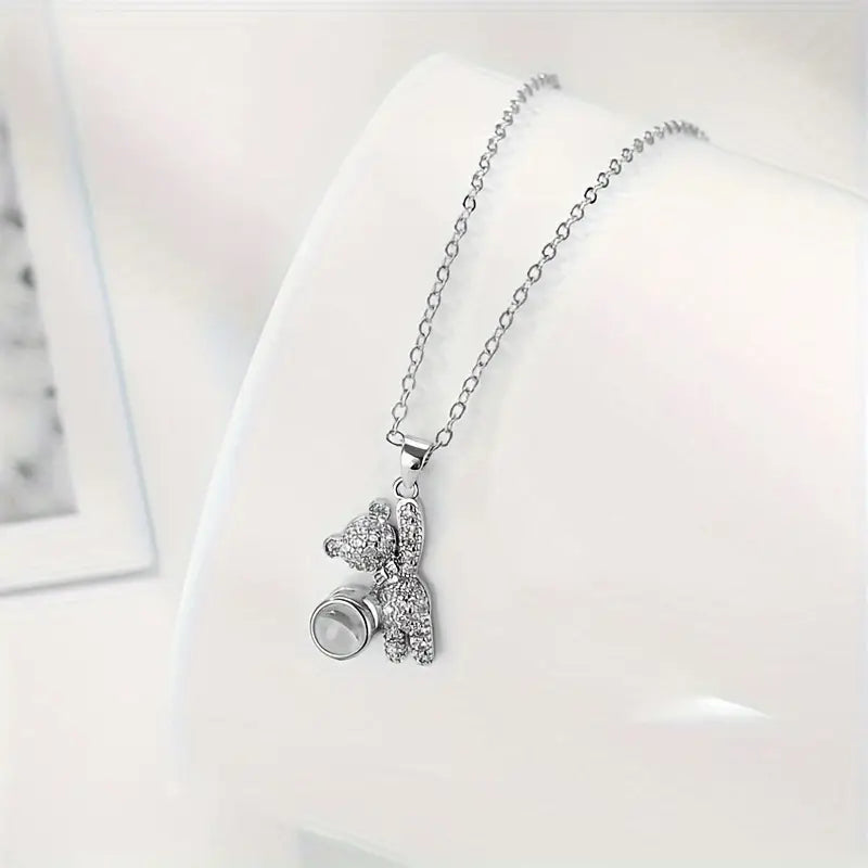 PRE ORDEN - COLLAR OSITO CON FOTO PROYECCION