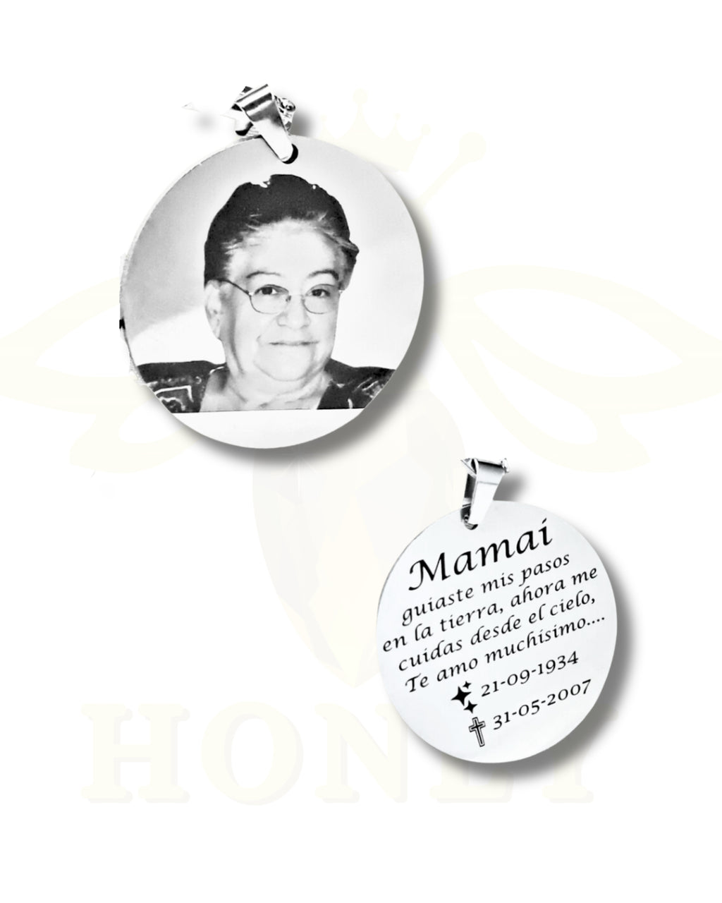 Foto-geëtste plaatketting