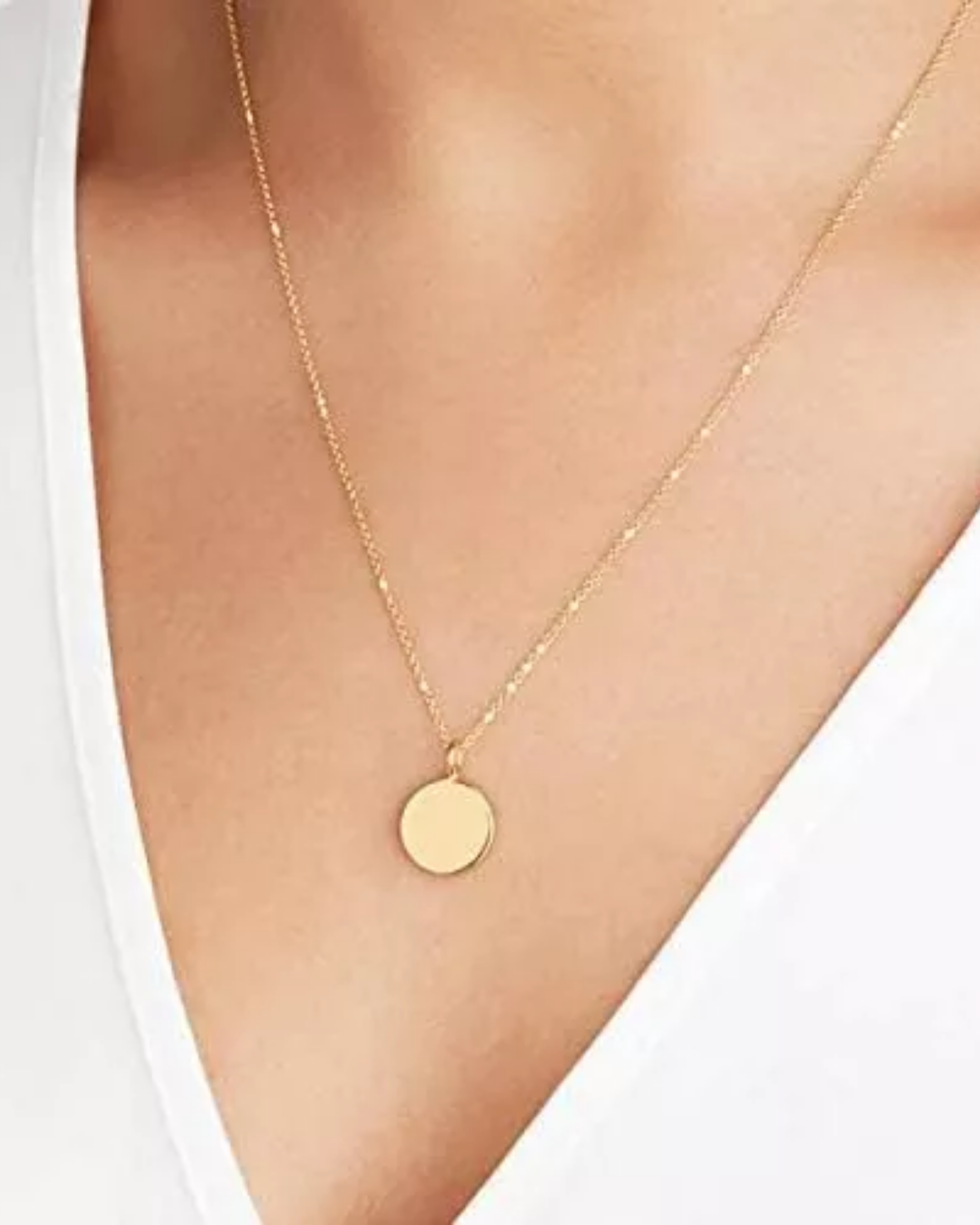 PLACA MINI REDONDA CON FOTOGRABADO + CADENA FINA