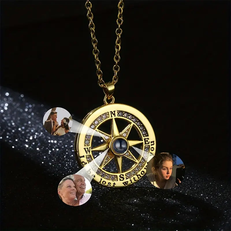 PRE ORDEN - COLLAR BRUJULA CON FOTO PROYECCION