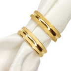 DUO DE ANILLOS DE PAREJA MATE Y SATIN DOBLE BISEL - ULTIMAS TALLAS