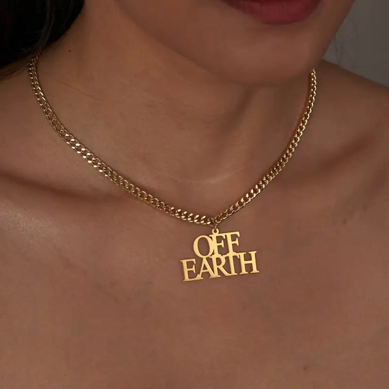 COLLAR CON NOMBRE DOBLE LINEA Y CADENA GRUESA