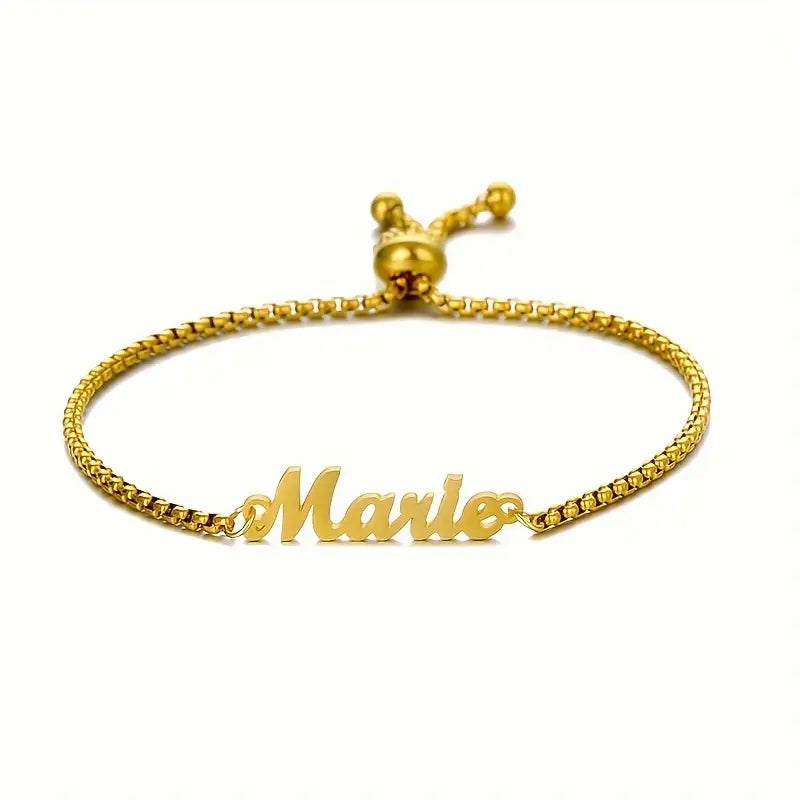 PULSERA CON NOMBRE CADENA FINA