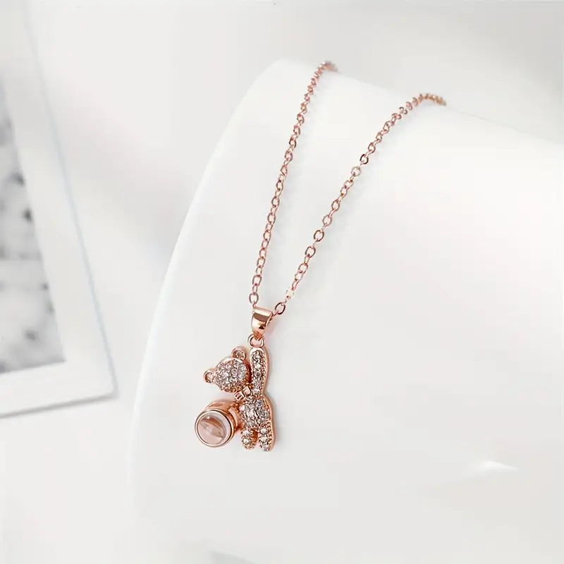 PRE ORDEN - COLLAR OSITO CON FOTO PROYECCION