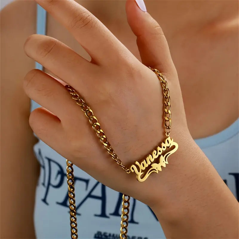 COLLAR CON NOMBRE + MARCO MARIPOSA