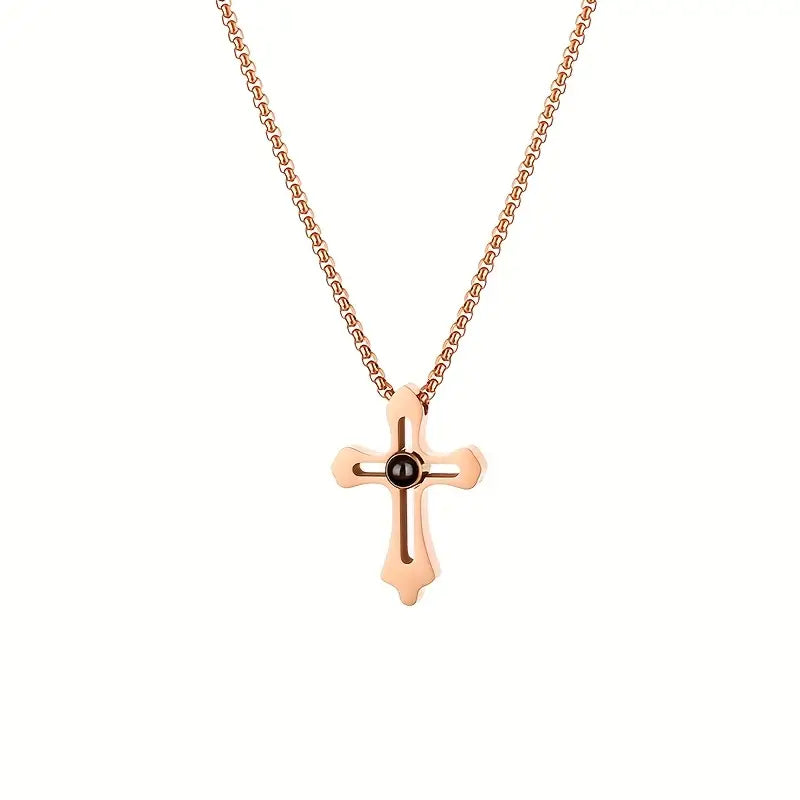 PRE ORDEN - COLLAR CRUZ CON FOTO PROYECCION