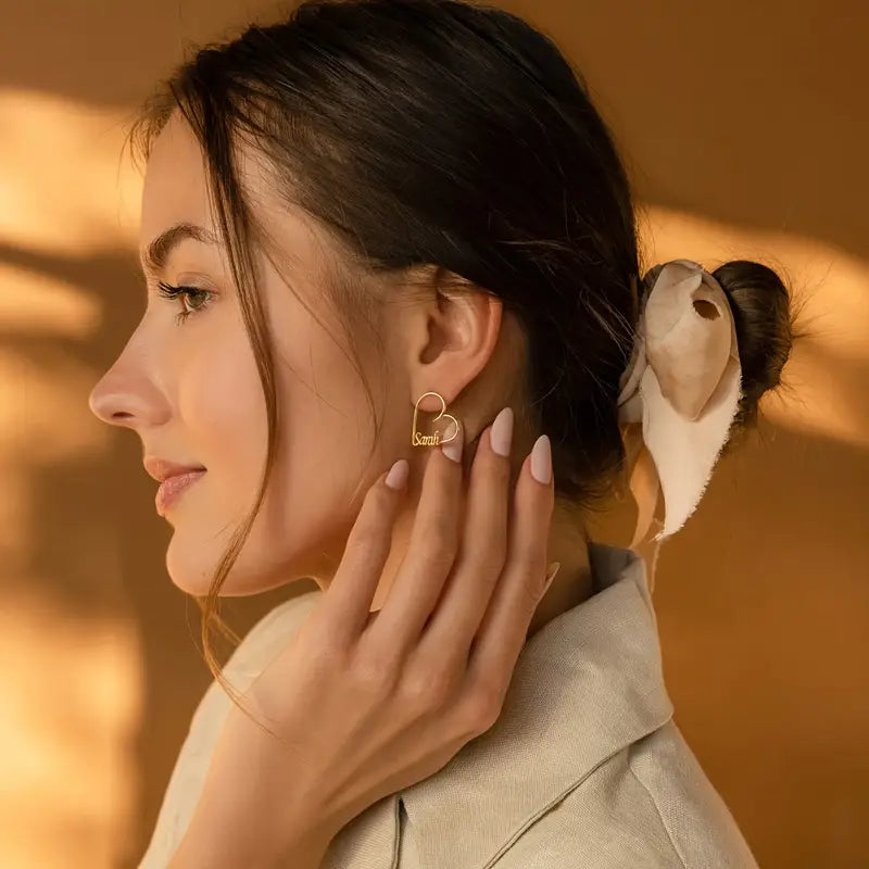 ARETES CORAZON CON NOMBRE