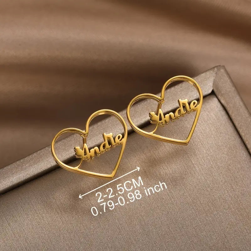 ARETES CORAZON CON NOMBRE