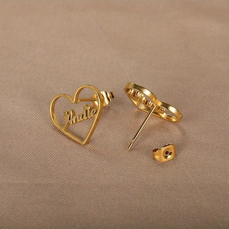 ARETES CORAZON CON NOMBRE