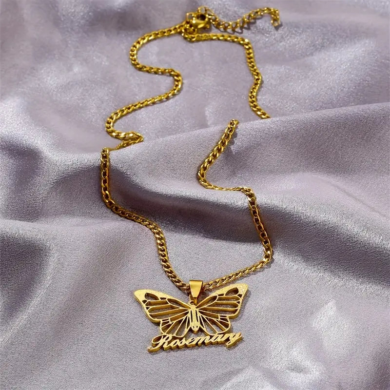 COLLAR NOMBRE MARIPOSA