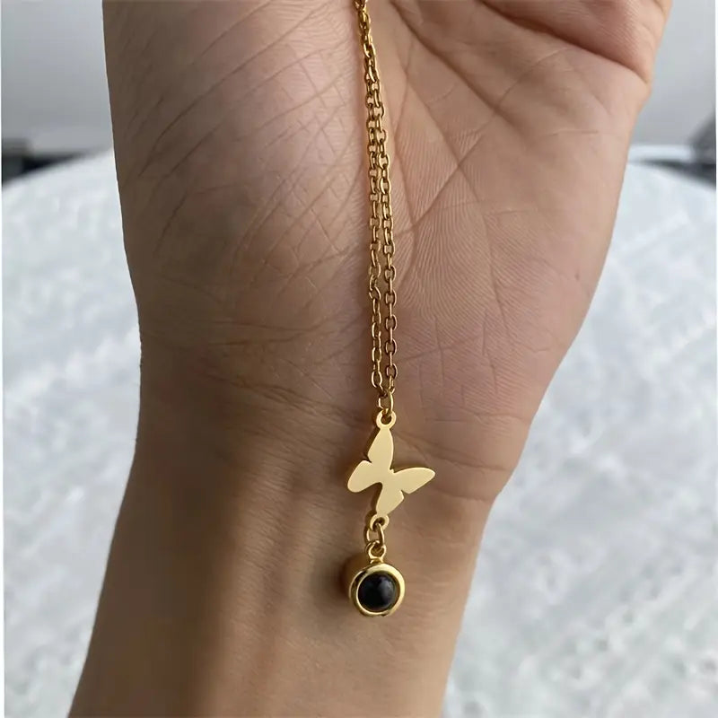 PRE ORDEN - COLLAR MARIPOSA Y PROYECCION CON FOTO