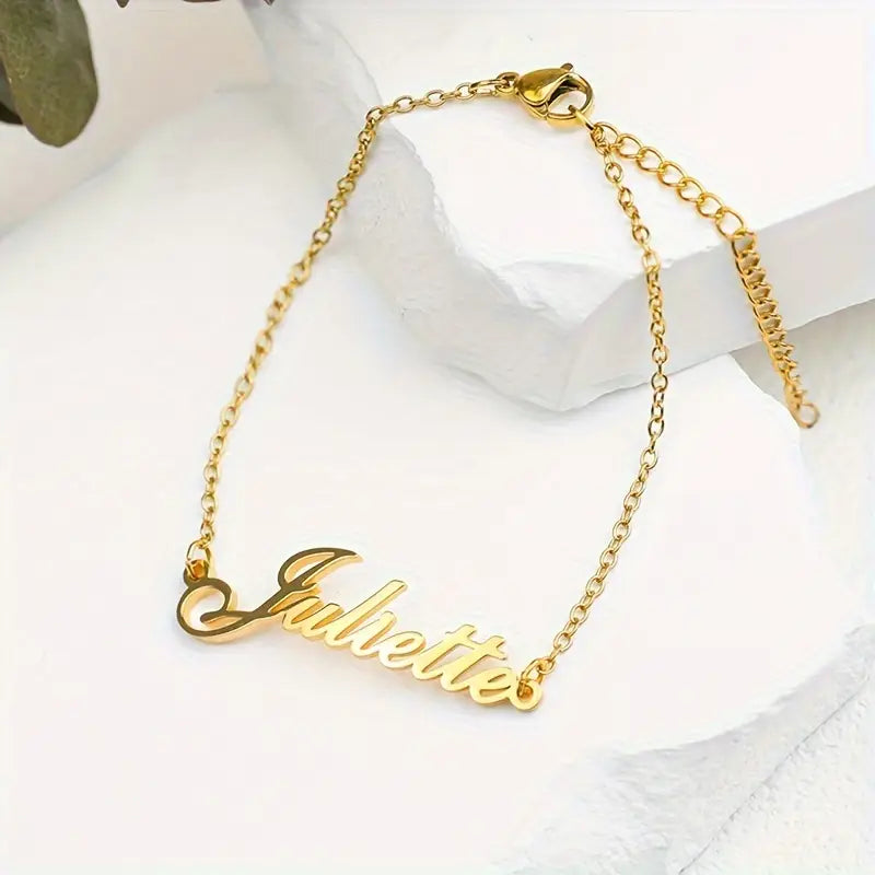 TOBILLERA CON NOMBRE CADENA FINA