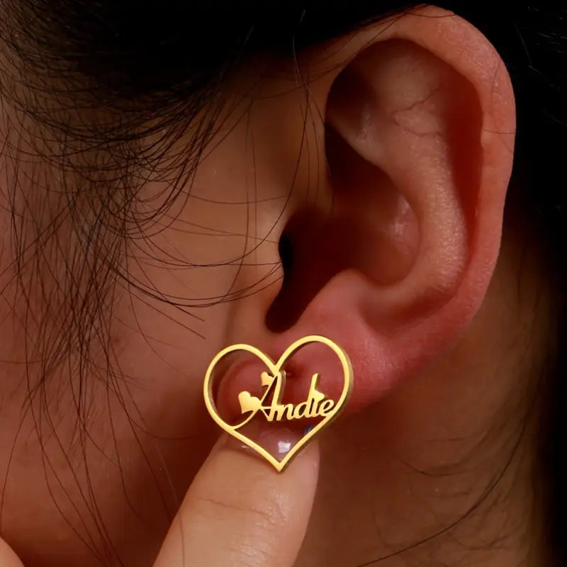 ARETES CORAZON CON NOMBRE