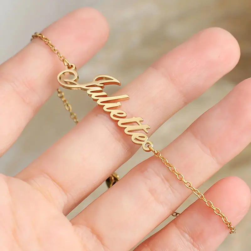 TOBILLERA CON NOMBRE CADENA FINA