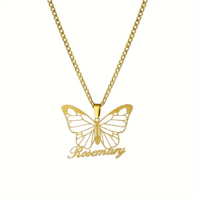 COLLAR NOMBRE MARIPOSA