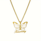 COLLAR NOMBRE MARIPOSA