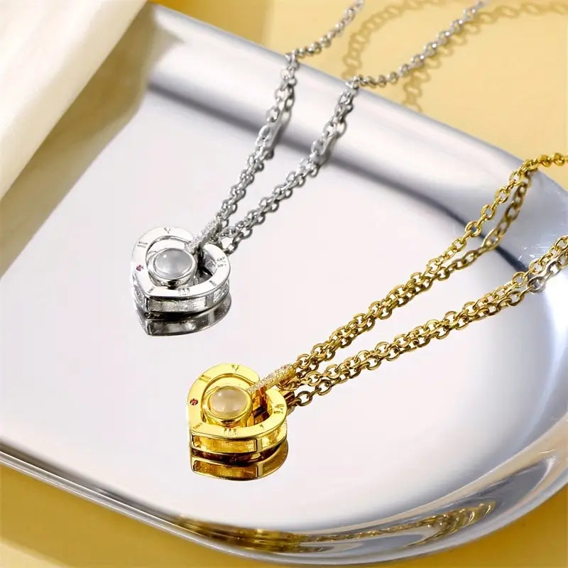 PRE ORDEN - COLLAR CORAZON CON FOTO PROYECCION