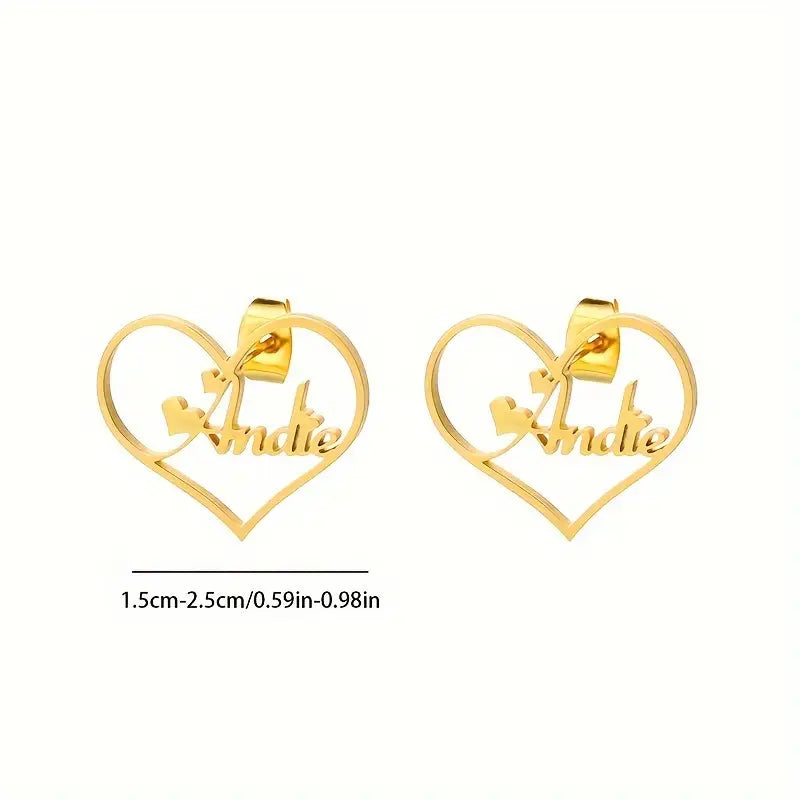 ARETES CORAZON CON NOMBRE