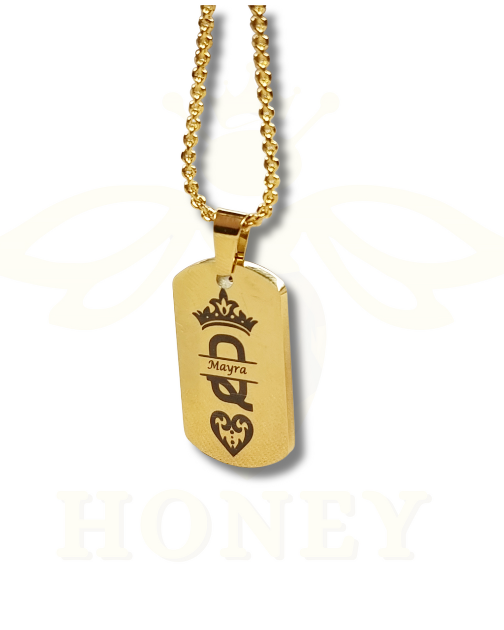 COLLAR PLACA MINI CON FOTOGRABADO