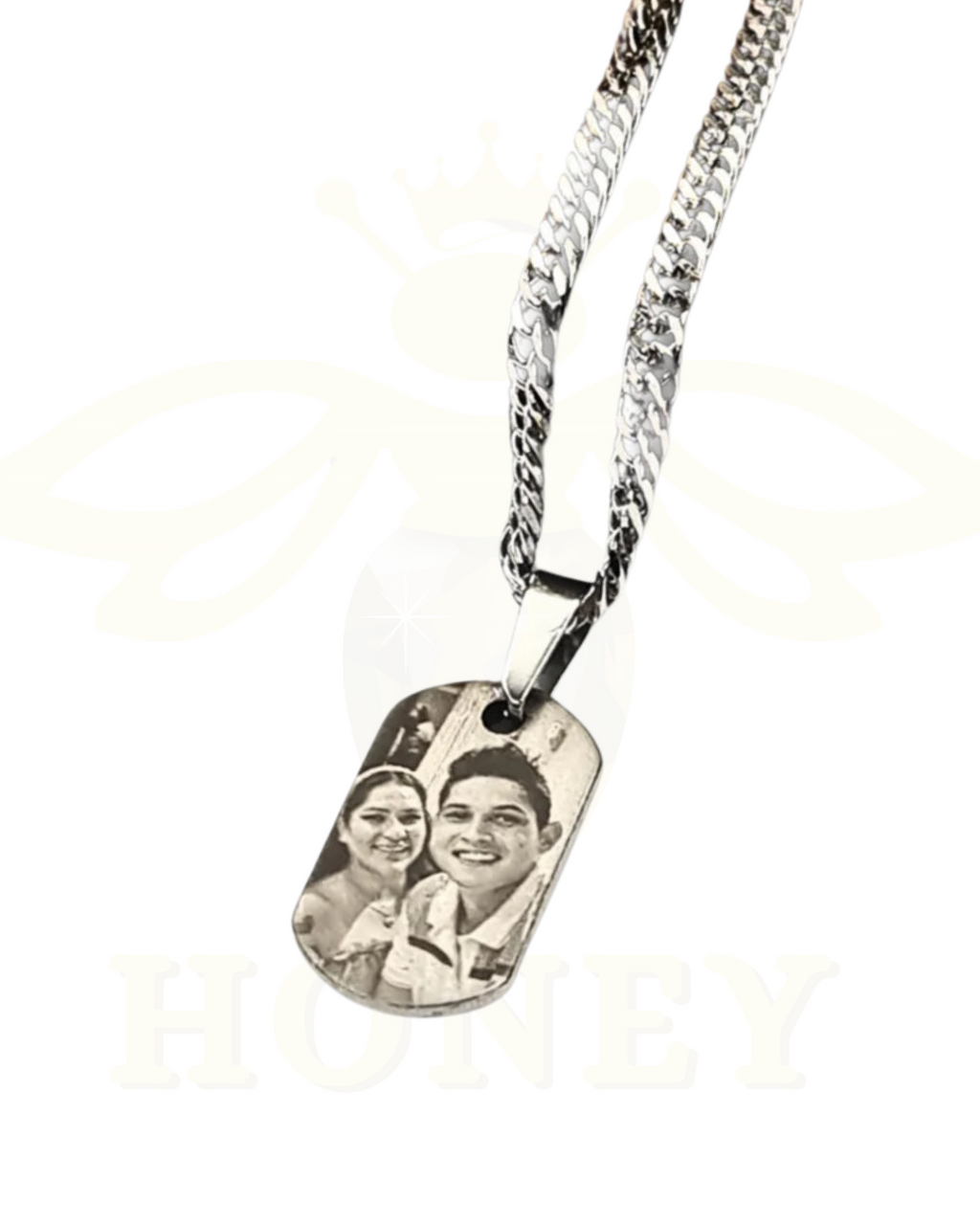 COLLAR PLACA MINI CON FOTOGRABADO