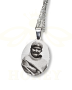 Foto-geëtste plaatketting