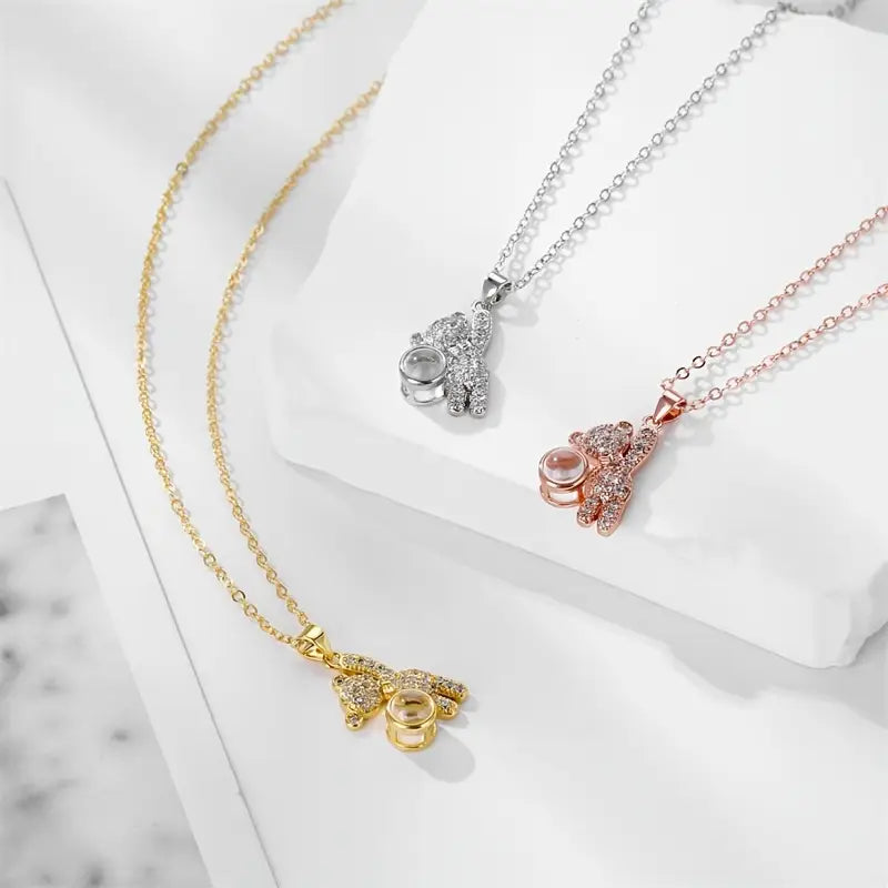 PRE ORDEN - COLLAR OSITO CON FOTO PROYECCION