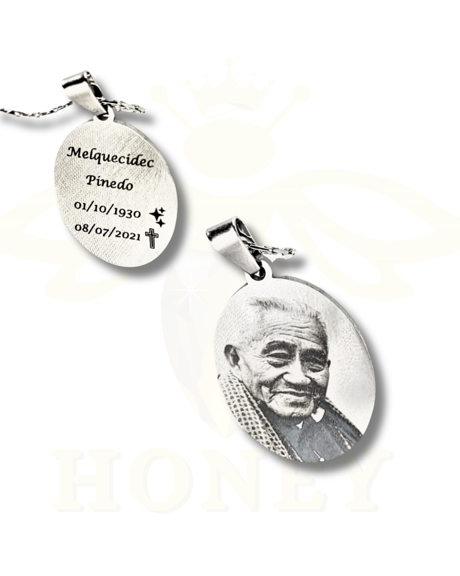 Foto-geëtste plaatketting