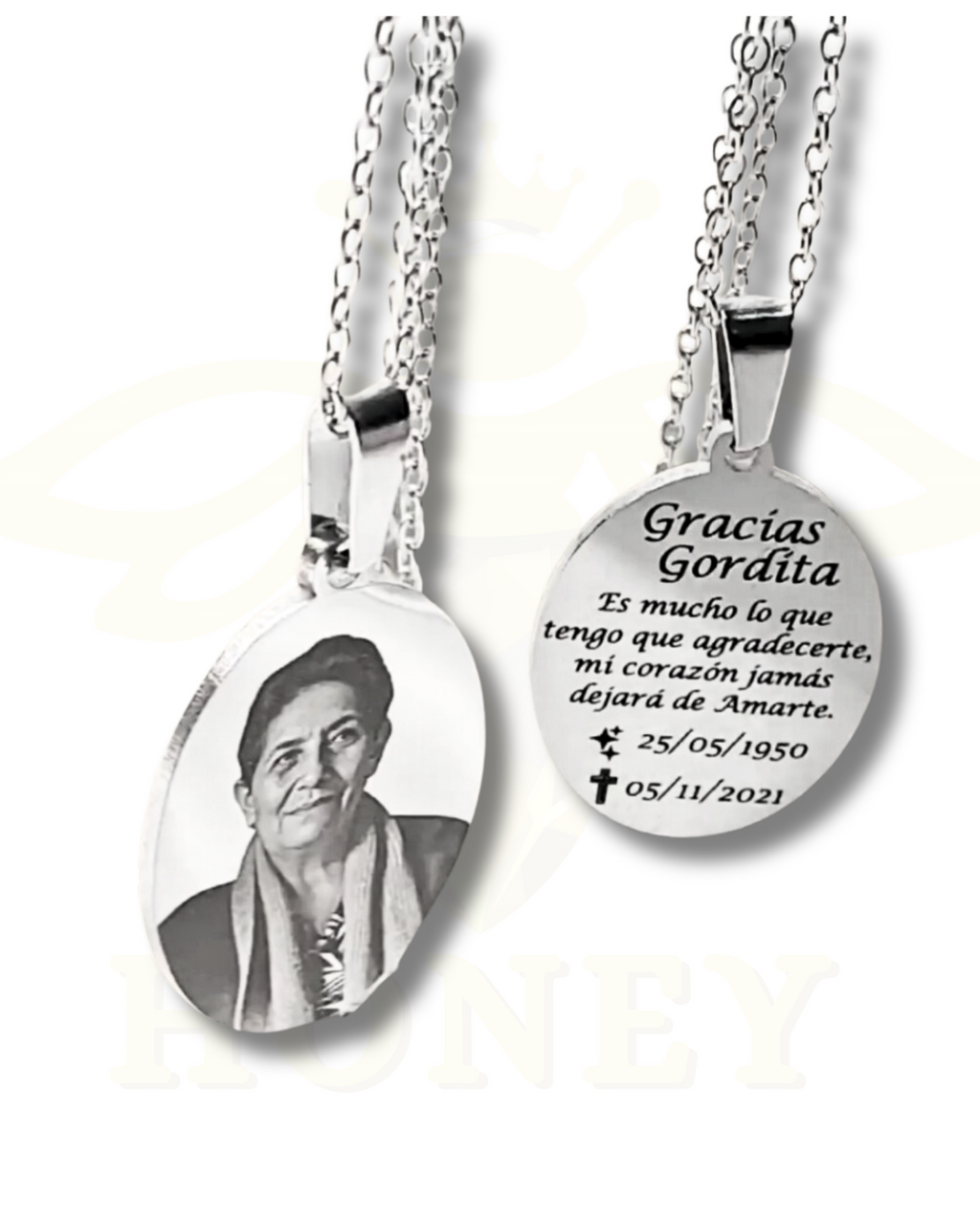 Foto-geëtste plaatketting