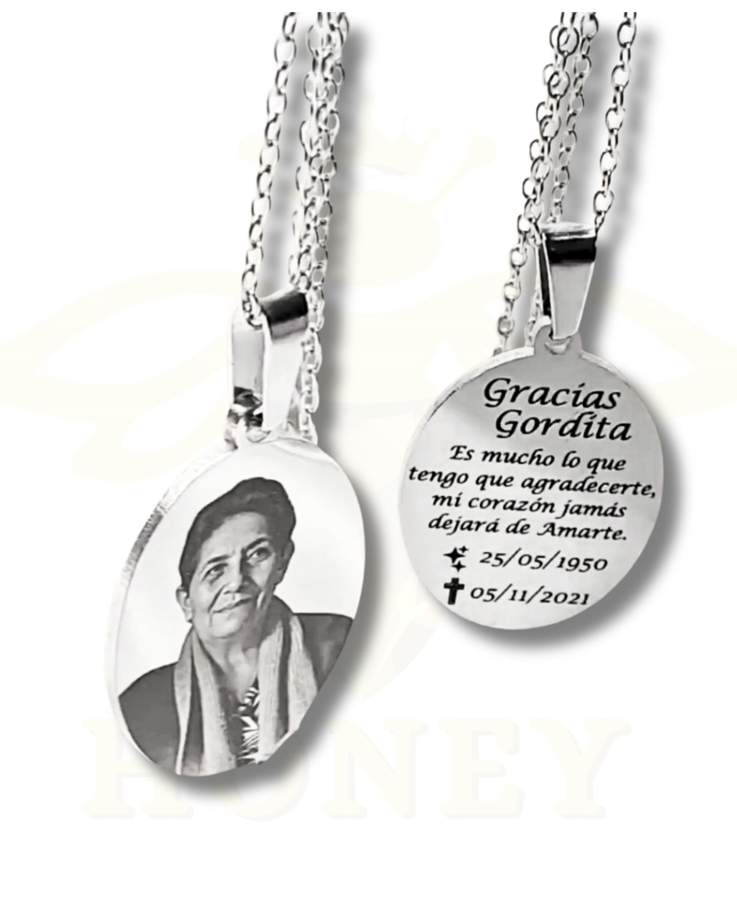 Foto-geëtste plaatketting