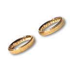 DUO DE ANILLOS PARA PAREJA FINOS ESCARCHADOS - ULTIMAS TALLAS