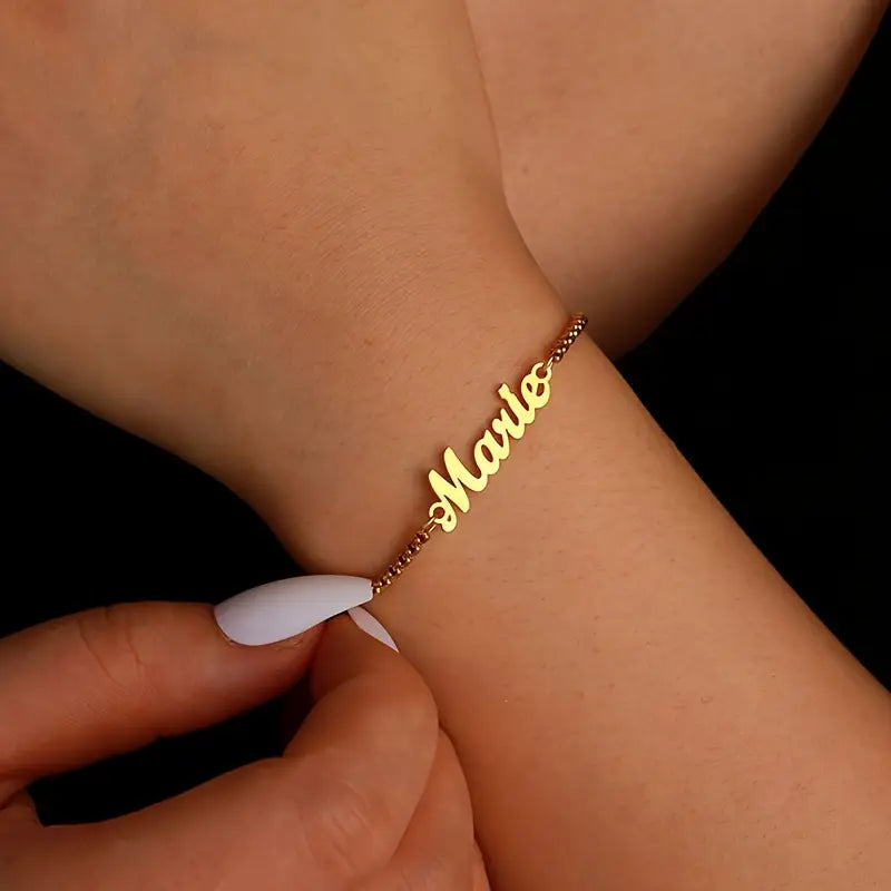 PULSERA CON NOMBRE CADENA FINA