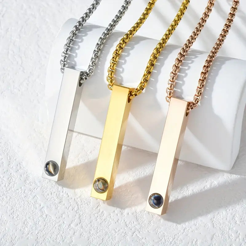 PRE ORDEN - COLLAR BARRITA CON FOTO PROYECCION