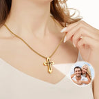 PRE ORDEN - COLLAR CRUZ CON FOTO PROYECCION