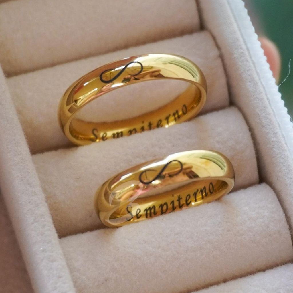 DUO DE ANILLOS PARA PAREJA PERSONALIZADOS